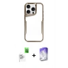 MARSİLYAN™- iPhone 16 Pro Max Kılıf Akış Çizgi Koleksiyonu - Siyah Bilvis 5in1 3D Magic Cam Ekran Koruyucu + Raze Metal Kamera Lens - BZ