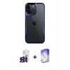 MARSİLYAN™- iPhone 16 Pro Max Kılıf Akış Çizgi Koleksiyonu - Siyah Bilvis 5in1 3D Magic Cam Ekran Koruyucu + Bilvis Titan Kamera Lens - SH