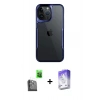 MARSİLYAN™- iPhone 16 Pro Max Kılıf Akış Çizgi Koleksiyonu - Siyah Bilvis 5in1 3D Magic Cam Ekran Koruyucu + Raze Metal Kamera Lens - SH