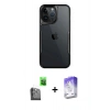 MARSİLYAN™- iPhone 16 Pro Max Kılıf Akış Çizgi Koleksiyonu - Siyah Bilvis 5in1 3D Magic Cam Ekran Koruyucu + Raze Metal Kamera Lens - SH