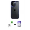 MARSİLYAN™- iPhone 16 Pro Max Kılıf Akış Çizgi Koleksiyonu - Siyah Bilvis 5in1 3D Magic Cam Ekran Koruyucu + Raze Metal Kamera Lens - BZ