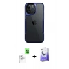 MARSİLYAN™- iPhone 16 Pro Max Kılıf Akış Çizgi Koleksiyonu - Siyah Bilvis 5in1 5D Magic Hayalet Cam Ekran Koruyucu + Raze Metal Kamera Lens - BZ