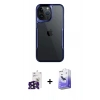 MARSİLYAN™- iPhone 16 Pro Max Kılıf Akış Çizgi Koleksiyonu - Siyah Bilvis 5in1 5D Magic Hayalet Cam Ekran Koruyucu + Bilvis Titan Kamera Lens - SH