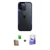 MARSİLYAN™- iPhone 16 Pro Max Kılıf Akış Çizgi Koleksiyonu - Siyah Bilvis 5in1 5D Magic Hayalet Cam Ekran Koruyucu + Raze Metal Kamera Lens - CLTM