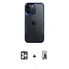 MARSİLYAN™- iPhone 16 Pro Max Kılıf Akış Çizgi Koleksiyonu - Siyah Bilvis Hayalet Cam Ekran Koruyucu + PVD Metal Kamera Lens - GD