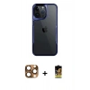 MARSİLYAN™- iPhone 16 Pro Max Kılıf Akış Çizgi Koleksiyonu - Siyah Buffer Cam Ekran Koruyucu + Pers Alüminyum Kamera Lens - CLTM