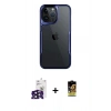 MARSİLYAN™- iPhone 16 Pro Max Kılıf Akış Çizgi Koleksiyonu - Siyah Buffer Cam Ekran Koruyucu + Bilvis Titan Kamera Lens - SH