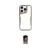 MARSİLYAN™- iPhone 16 Pro Max Kılıf Akış Çizgi Koleksiyonu - Siyah Buffer Hayalet Cam Ekran Koruyucu