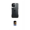 MARSİLYAN™- iPhone 16 Pro Max Kılıf Akış Çizgi Koleksiyonu - Siyah Buffer Hayalet Cam Ekran Koruyucu