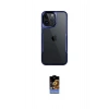 MARSİLYAN™- iPhone 16 Pro Max Kılıf Akış Çizgi Koleksiyonu - Siyah Buffer Hayalet Cam Ekran Koruyucu