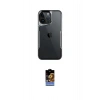 MARSİLYAN™- iPhone 16 Pro Max Kılıf Akış Çizgi Koleksiyonu - Siyah Buffer Hayalet Cam Ekran Koruyucu
