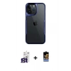 MARSİLYAN™- iPhone 16 Pro Max Kılıf Akış Çizgi Koleksiyonu - Siyah Buffer Hayalet Cam Ekran Koruyucu + Bilvis Titan Kamera Lens - TMGI