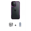 MARSİLYAN™- iPhone 16 Pro Max Kılıf Akış Çizgi Koleksiyonu - Siyah Joko Magic 5D Cam + Pers Alüminyum Kamera Lens - GI