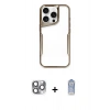 MARSİLYAN™- iPhone 16 Pro Max Kılıf Akış Çizgi Koleksiyonu - Siyah Joko Magic 5D Cam + Pers Alüminyum Kamera Lens - GI