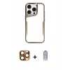 MARSİLYAN™- iPhone 16 Pro Max Kılıf Akış Çizgi Koleksiyonu - Siyah Joko Magic 5D Cam + Pers Alüminyum Kamera Lens - CLTM
