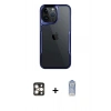 MARSİLYAN™- iPhone 16 Pro Max Kılıf Akış Çizgi Koleksiyonu - Siyah Joko Magic 5D Cam + PVD Metal Kamera Lens - GD