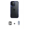 MARSİLYAN™- iPhone 16 Pro Max Kılıf Akış Çizgi Koleksiyonu - Siyah Joko Magic 5D Cam + PVD Metal Kamera Lens - GS