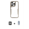MARSİLYAN™- iPhone 16 Pro Max Kılıf Akış Çizgi Koleksiyonu - Siyah Joko Magic 5D Cam + PVD Metal Kamera Lens - SH