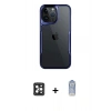 MARSİLYAN™- iPhone 16 Pro Max Kılıf Akış Çizgi Koleksiyonu - Siyah Joko Magic 5D Cam + PVD Metal Kamera Lens - SH