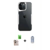 MARSİLYAN™- iPhone 16 Pro Max Kılıf Akış Çizgi Koleksiyonu - Siyah Joko Magic 5D Cam + Raze Metal Kamera Lens - NLGY