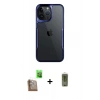 MARSİLYAN™- iPhone 16 Pro Max Kılıf Akış Çizgi Koleksiyonu - Siyah Joko Magic 5D Hayalet Cam + Çöl Titanyum Raze Metal Kamera Lens