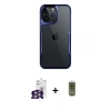 MARSİLYAN™- iPhone 16 Pro Max Kılıf Akış Çizgi Koleksiyonu - Siyah Joko Magic 5D Hayalet Cam + Bilvis Titan Kamera Lens - GS
