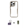 MARSİLYAN™- iPhone 16 Pro Max Kılıf Akış Çizgi Koleksiyonu - Siyah Joko Magic 5D Hayalet Cam + Bilvis Titan Kamera Lens - GS