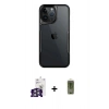 MARSİLYAN™- iPhone 16 Pro Max Kılıf Akış Çizgi Koleksiyonu - Siyah Joko Magic 5D Hayalet Cam + Bilvis Titan Kamera Lens - GS