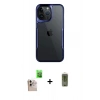 MARSİLYAN™- iPhone 16 Pro Max Kılıf Akış Çizgi Koleksiyonu - Siyah Joko Magic 5D Hayalet Cam + Raze Metal Kamera Lens - NLGY