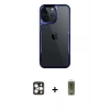 MARSİLYAN™- iPhone 16 Pro Max Kılıf Akış Çizgi Koleksiyonu - Siyah Joko Magic 5D Hayalet Cam + PVD Metal Kamera Lens - GD