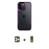 MARSİLYAN™- iPhone 16 Pro Max Kılıf Akış Çizgi Koleksiyonu - Siyah Joko Magic 5D Hayalet Cam + PVD Metal Kamera Lens - GD