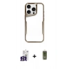 MARSİLYAN™- iPhone 16 Pro Max Kılıf Akış Çizgi Koleksiyonu - Siyah Joko Magic 5D Hayalet Cam + Bilvis Titan Kamera Lens - TMGI