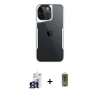MARSİLYAN™- iPhone 16 Pro Max Kılıf Akış Çizgi Koleksiyonu - Siyah Joko Magic 5D Hayalet Cam + Bilvis Titan Kamera Lens - TMGI
