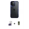 MARSİLYAN™- iPhone 16 Pro Max Kılıf Akış Çizgi Koleksiyonu - Siyah Joko Magic 5D Hayalet Cam + Bilvis Titan Kamera Lens - TMGI