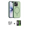 MARSİLYAN™- iPhone 16 Pro Max Kılıf Atlas Asil Prime - Şeffaf 360 Full Body Arka Koruyucu + Pers Alüminyum Kamera Lens - GS