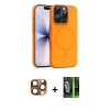 MARSİLYAN™- iPhone 16 Pro Max Kılıf Atlas Asil Prime - Şeffaf 360 Full Body Arka Koruyucu + Pers Alüminyum Kamera Lens - CLTM