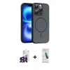 MARSİLYAN™- iPhone 16 Pro Max Kılıf Atlas Asil Prime - Şeffaf Pasifik Cam Ekran Koruyucu + Bilvis Titan Kamera Lens - SH