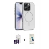 MARSİLYAN™- iPhone 16 Pro Max Kılıf Atlas Asil Prime - Şeffaf Pasifik Cam Ekran Koruyucu + Bilvis Titan Kamera Lens - GS