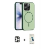 MARSİLYAN™- iPhone 16 Pro Max Kılıf Atlas Asil Prime - Şeffaf Pasifik Cam Ekran Koruyucu + PVD Metal Kamera Lens - GS