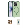 MARSİLYAN™- iPhone 16 Pro Max Kılıf Atlas Asil Prime - Şeffaf Pasifik Cam Ekran Koruyucu + Pers Alüminyum Kamera Lens - CLTM