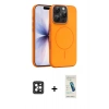 MARSİLYAN™- iPhone 16 Pro Max Kılıf Atlas Asil Prime - Şeffaf Pasifik Cam Ekran Koruyucu + PVD Metal Kamera Lens - SH