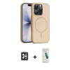 MARSİLYAN™- iPhone 16 Pro Max Kılıf Atlas Asil Prime - Şeffaf Pasifik Cam Ekran Koruyucu + PVD Metal Kamera Lens - SH
