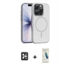 MARSİLYAN™- iPhone 16 Pro Max Kılıf Atlas Asil Prime - Şeffaf Pasifik Cam Ekran Koruyucu + PVD Metal Kamera Lens - SH