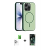 MARSİLYAN™- iPhone 16 Pro Max Kılıf Atlas Asil Prime - Siyah 360 Mat Full Body Arka Koruyucu + Raze Metal Kamera Lens - BZ