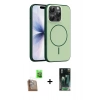 MARSİLYAN™- iPhone 16 Pro Max Kılıf Atlas Asil Prime - Siyah 360 Mat Full Body Arka Koruyucu + Raze Metal Kamera Lens - CLTM