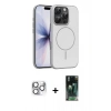 MARSİLYAN™- iPhone 16 Pro Max Kılıf Atlas Asil Prime - Siyah 360 Mat Full Body Arka Koruyucu + Pers Alüminyum Kamera Lens - GS