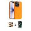 MARSİLYAN™- iPhone 16 Pro Max Kılıf Atlas Asil Prime - Siyah 360 Mat Full Body Arka Koruyucu + Pers Alüminyum Kamera Lens - CLTM