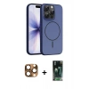 MARSİLYAN™- iPhone 16 Pro Max Kılıf Atlas Asil Prime - Siyah 360 Mat Full Body Arka Koruyucu + Pers Alüminyum Kamera Lens - CLTM