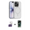 MARSİLYAN™- iPhone 16 Pro Max Kılıf Atlas Asil Prime - Siyah 360 Mat Full Body Arka Koruyucu + Bilvis Titan Kamera Lens - SH