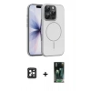 MARSİLYAN™- iPhone 16 Pro Max Kılıf Atlas Asil Prime - Siyah 360 Mat Full Body Arka Koruyucu + PVD Metal Kamera Lens - SH